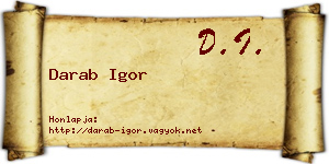 Darab Igor névjegykártya